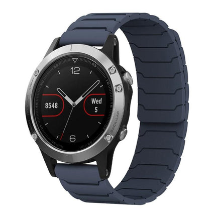 xDfind Magnetic Silicone Watch Band, For Garmin Fenix 8/7X/6X/5X 26mm, For Garmin Fenix 8/7/6/5 22mm