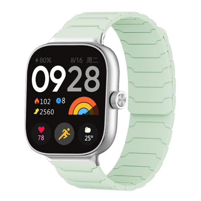 xDfind Magnetic Silicone Watch Band, For Xiaomi Band 10 Pro/9 Pro/Redmi Watch 6/5/4, For Redmi Watch 3 Active / Watch 3 Lite