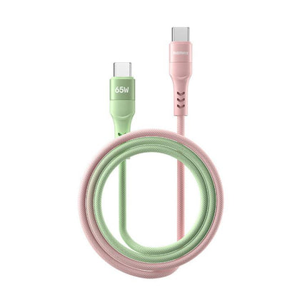 REMAX CB16 PD65W Type-C to Type-C Macaron Braided Fast Charging Data Cable, Length: 1.2m, Type-C to Type-C