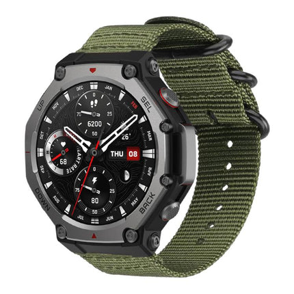xDfind Ring Buckle Nylon Canvas Watch Band, For Amazfit T-Rex 3