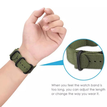 xDfind Ring Buckle Nylon Canvas Watch Band, For Amazfit T-Rex 3