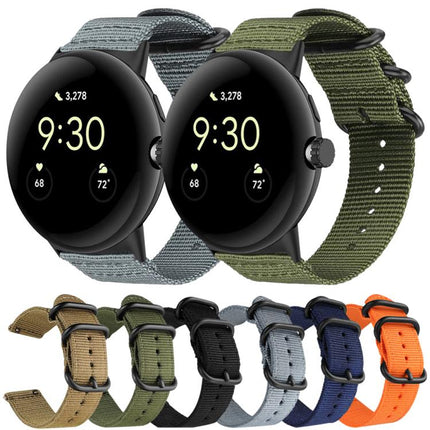 xDfind Ring Buckle Nylon Canvas Watch Band, For Google Pixel Watch4 / Watch3 45mm, For Google Pixel 4 / 3 / 2 / 1 41mm