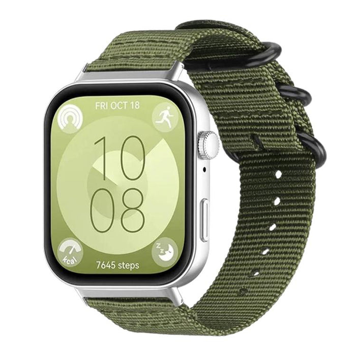 xDfind Ring Buckle Nylon Canvas Watch Band, For Huawei Watch Fit4 / Fit4 Pro / Fit3, For Huawei Watch D2