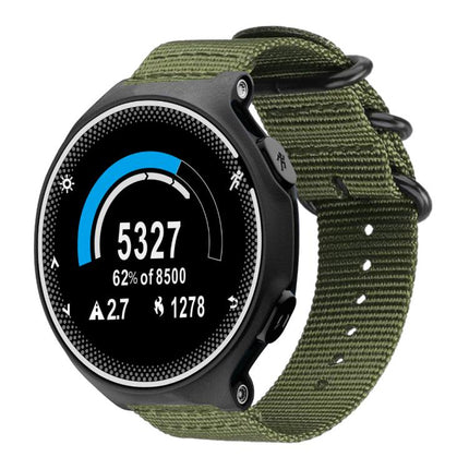 xDfind Ring Buckle Nylon Canvas Watch Band, For Garmin Fenix 8/7X/6X/5X 26mm, For Garmin Fenix 8/7/6/5 22mm, For Garmin Forerunner 235/220/620/630, For Garmin Forerunner 35 / 30 / 35J