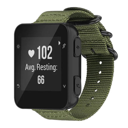 xDfind Ring Buckle Nylon Canvas Watch Band, For Garmin Fenix 8/7X/6X/5X 26mm, For Garmin Fenix 8/7/6/5 22mm, For Garmin Forerunner 235/220/620/630, For Garmin Forerunner 35 / 30 / 35J