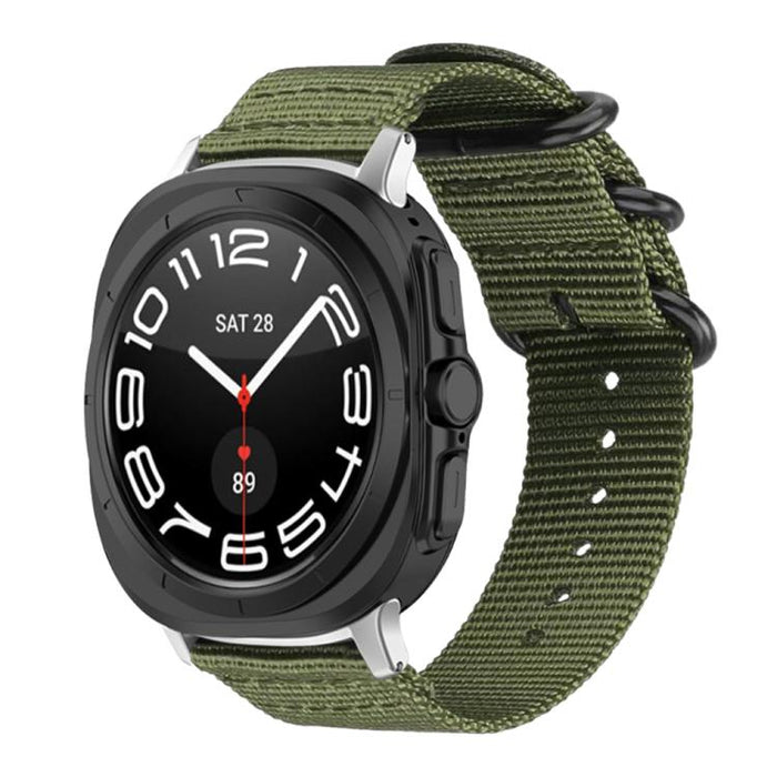 xDfind Ring Buckle Nylon Canvas Watch Band, For Galaxy Watch Ultra2 2026 / 2025 / 1 2024, For Galaxy Watch9 / 8 / 8 Classic, For Samsung Galaxy Watch 7 / 6 / 5 / FE, For Samsung Galaxy Fit3 SM-R390