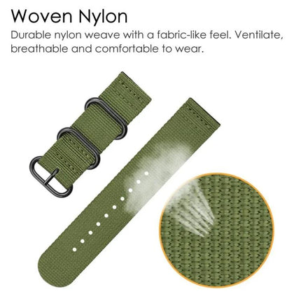xDfind Ring Buckle Nylon Canvas Watch Band, For Samsung Galaxy Watch Ultra / Ultra 2025, For Samsung Galaxy Watch8 / 8 Classic, For Samsung Galaxy Watch 7 / 6 / 5 / FE, For Samsung Galaxy Fit3 SM-R390