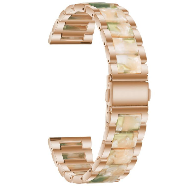 xDfind Three Beads Metal Resin Watch Band, 14mm, 20mm