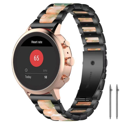 xDfind Three Beads Metal Resin Watch Band, 22mm, 18mm