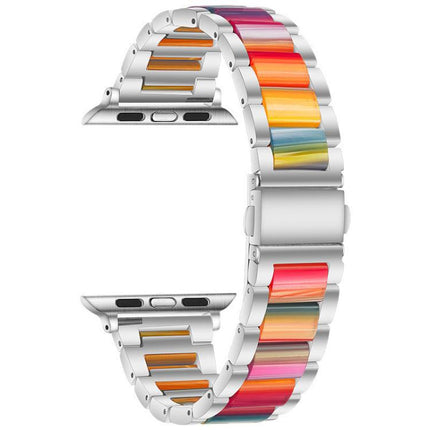 xDfind Three Beads Metal Resin Watch Band, For Apple Watch 42 / 44 / 45 / 46 / 49mm