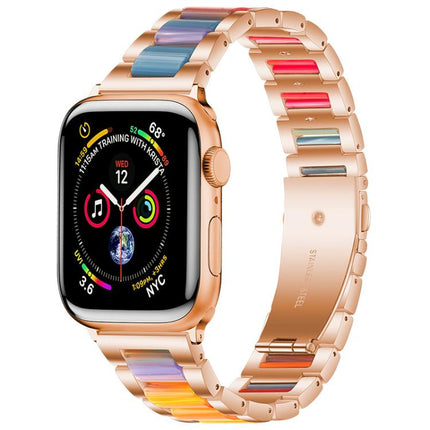 xDfind Three Beads Metal Resin Watch Band, For Apple Watch 42 / 44 / 45 / 46 / 49mm