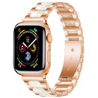 For Apple Watch 42 / 44 / 45 / 46 / 49mm / Rose Gold White