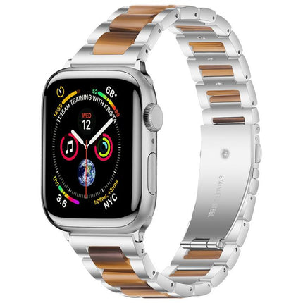 xDfind Three Beads Metal Resin Watch Band, For Apple Watch 38 / 40 / 41 / S10 42mm