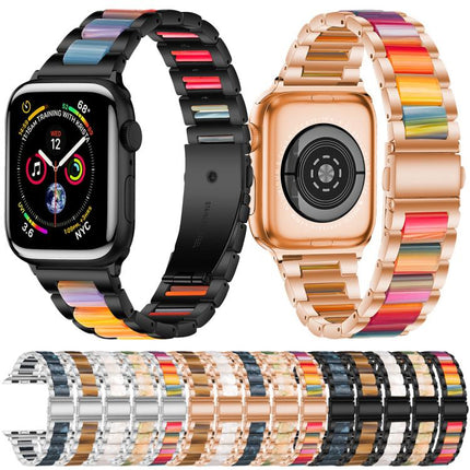 xDfind Three Beads Metal Resin Watch Band, For Apple Watch 38 / 40 / 41 / S10 42mm