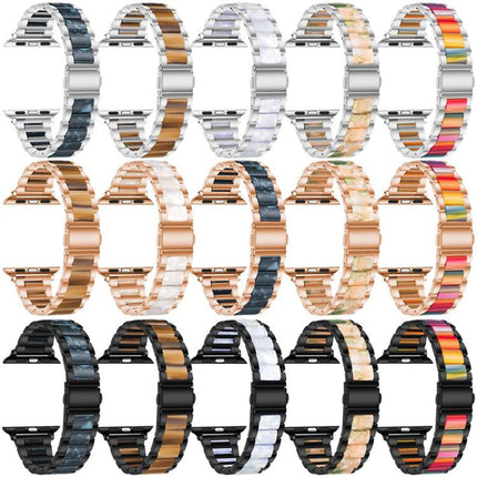 xDfind Three Beads Metal Resin Watch Band, For Apple Watch 42 / 44 / 45 / 46 / 49mm