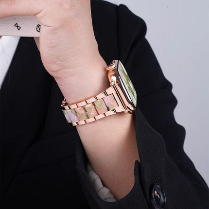 xDfind Three Beads Metal Resin Watch Band, For Apple Watch 42 / 44 / 45 / 46 / 49mm