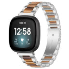 For Fitbit Versa 4 / 3 / Sense 2 / Sense / Silver Brown