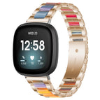 For Fitbit Versa 4 / 3 / Sense 2 / Sense / Rose Gold Rainbow