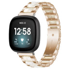 For Fitbit Versa 4 / 3 / Sense 2 / Sense / Rose Gold White