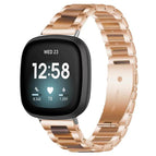 For Fitbit Versa 4 / 3 / Sense 2 / Sense / Rose Gold Brown