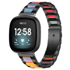 For Fitbit Versa 4 / 3 / Sense 2 / Sense / Black Rainbow