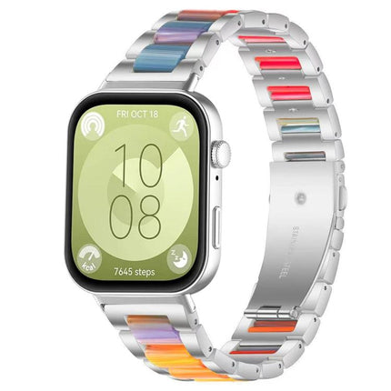 xDfind Three Beads Metal Resin Watch Band, For Huawei Watch Fit4 / Fit4 Pro / Fit3