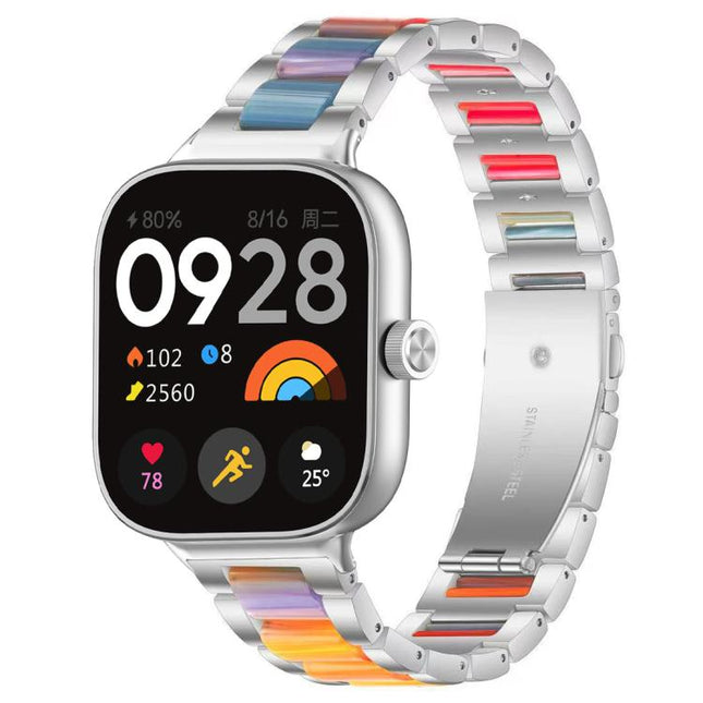 xDfind Three Beads Metal Resin Watch Band, For Redmi Watch6/5/4/Xiaomi Band 9 Pro/8 Pro, For Xiaomi Smart Band 10 / 9 / 8