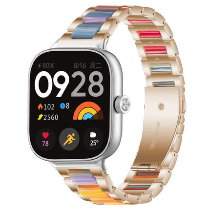 xDfind Three Beads Metal Resin Watch Band, For Redmi Watch6/5/4/Xiaomi Band 9 Pro/8 Pro, For Xiaomi Smart Band 10 / 9 / 8