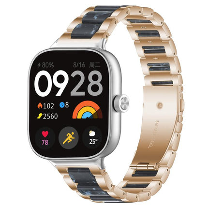 xDfind Three Beads Metal Resin Watch Band, For Redmi Watch6/5/4/Xiaomi Band 9 Pro/8 Pro, For Xiaomi Smart Band 10 / 9 / 8