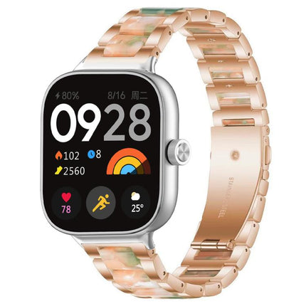 xDfind Three Beads Metal Resin Watch Band, For Redmi Watch6/5/4/Xiaomi Band 9 Pro/8 Pro, For Xiaomi Smart Band 10 / 9 / 8