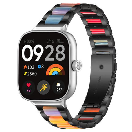 xDfind Three Beads Metal Resin Watch Band, For Redmi Watch6/5/4/Xiaomi Band 9 Pro/8 Pro, For Xiaomi Smart Band 10 / 9 / 8