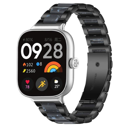 xDfind Three Beads Metal Resin Watch Band, For Redmi Watch6/5/4/Xiaomi Band 9 Pro/8 Pro, For Xiaomi Smart Band 10 / 9 / 8