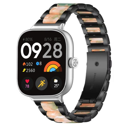 xDfind Three Beads Metal Resin Watch Band, For Redmi Watch6/5/4/Xiaomi Band 9 Pro/8 Pro, For Xiaomi Smart Band 10 / 9 / 8