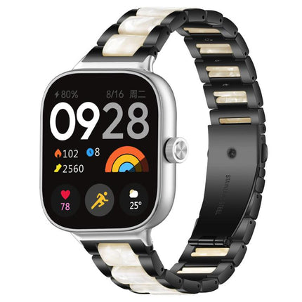 xDfind Three Beads Metal Resin Watch Band, For Redmi Watch6/5/4/Xiaomi Band 9 Pro/8 Pro, For Xiaomi Smart Band 10 / 9 / 8