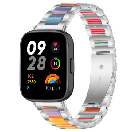 xDfind Three Beads Metal Resin Watch Band, For Redmi Watch 3