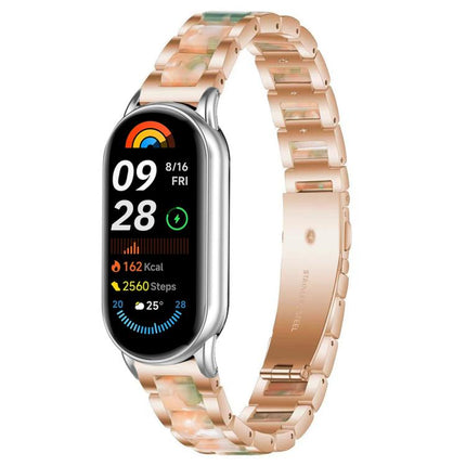xDfind Three Beads Metal Resin Watch Band, For Redmi Watch6/5/4/Xiaomi Band 9 Pro/8 Pro, For Xiaomi Smart Band 10 / 9 / 8