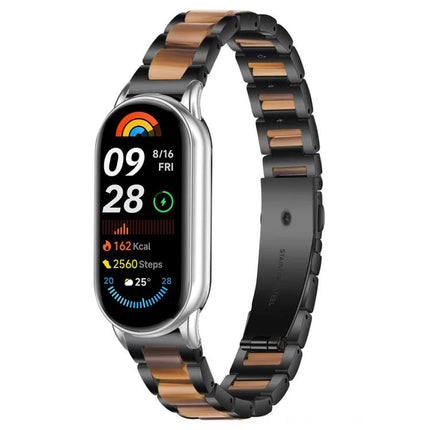 xDfind Three Beads Metal Resin Watch Band, For Redmi Watch6/5/4/Xiaomi Band 9 Pro/8 Pro, For Xiaomi Smart Band 10 / 9 / 8