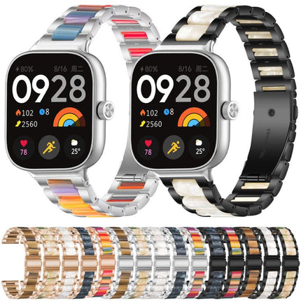 xDfind Three Beads Metal Resin Watch Band, For Redmi Watch6/5/4/Xiaomi Band 9 Pro/8 Pro, For Xiaomi Smart Band 10 / 9 / 8
