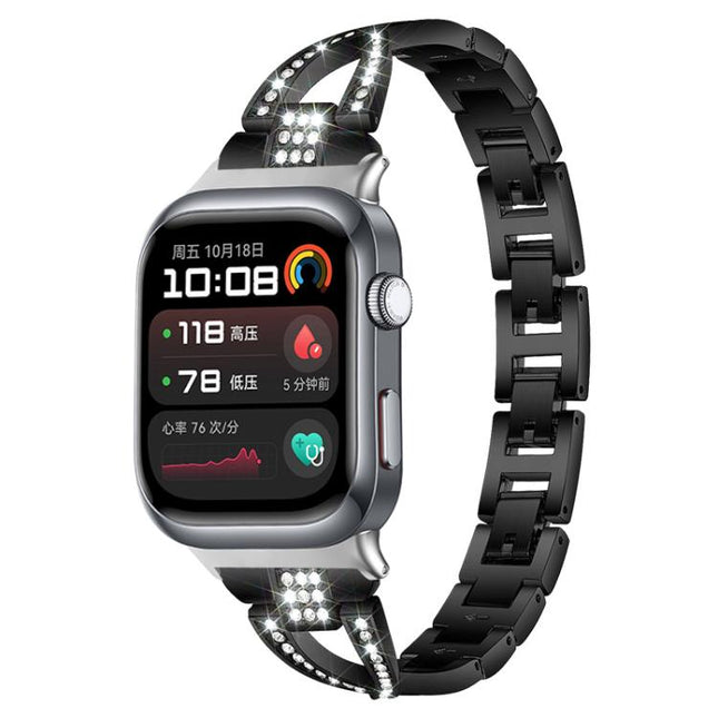 xDfind X-Shaped Single Row Diamond Metal Watch Band, For Huawei Watch D2