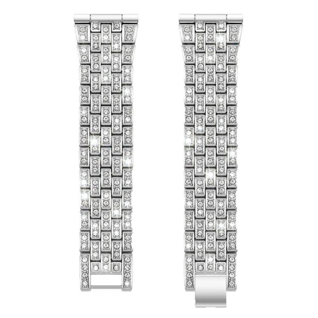 xDfind Five Beads Full Diamond Metal Watch Band, 20mm, 22mm, 18mm
