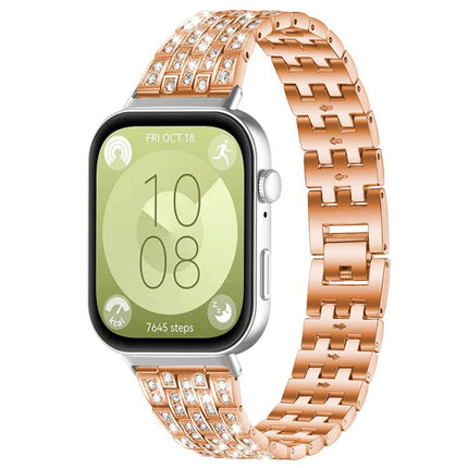 xDfind Five Beads Full Diamond Metal Watch Band, For Huawei Watch Fit4 / Fit4 Pro / Fit3