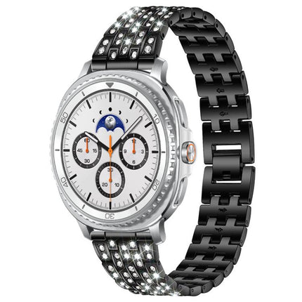 xDfind Five Beads Full Diamond Metal Watch Band, For Samsung Galaxy Watch Ultra/Ultra 2025, For Samsung Galaxy Watch8 / 8 Classic