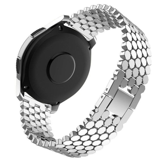xDfind Fish Scale Texture Metal Watch Band, 22mm, 20mm, 18mm