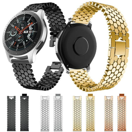 xDfind Fish Scale Texture Metal Watch Band, 22mm, 20mm, 18mm