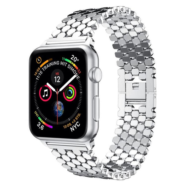 xDfind Fish Scale Texture Metal Watch Band, For Apple Watch 42 / 44 / 45 / 46 / 49mm, For Apple Watch 38 / 40 / 41 / S11 42mm
