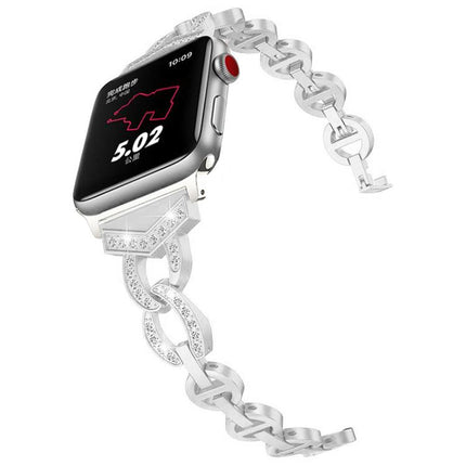 xDfind Diamond Stainless Steel Watch Band, For Apple Watch 42 / 44 / 45 / 46 / 49mm, For Apple Watch 38 / 40 / 41 / S10 42mm