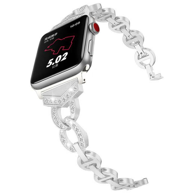 xDfind Diamond Stainless Steel Watch Band, For Apple Watch 42 / 44 / 45 / 46 / 49mm, For Apple Watch 38 / 40 / 41 / S10 42mm
