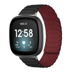 For Fitbit Versa 4 / 3 / Sense 2 / Sense / Black Wine Red