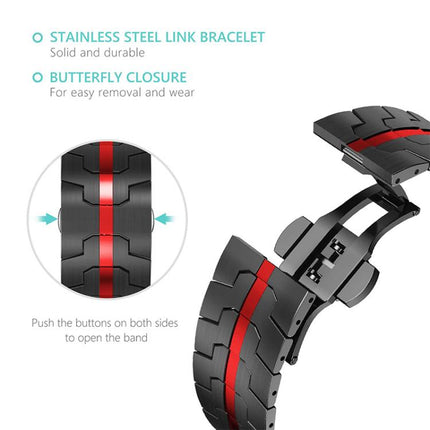 xDfind Butterfly Buckle Stainless Steel Watch Band, For Galaxy Watch Ultra2 2026 / 2025 / 1 2024, For Galaxy Watch9 / 8 / 8 Classic
