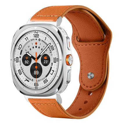 xDfind Rivet Buckle Genuine Leather Watch Band, For Galaxy Watch Ultra2 2026 / 2025 / 1 2024